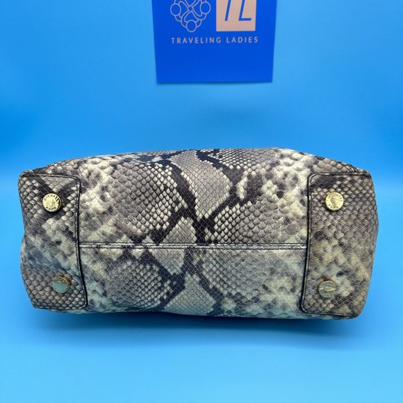 441. Michael Kors Riley Snakeskin Handbag - Picture 7 of 14